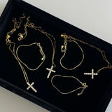 ICED CROSS NECKLACE