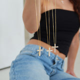 ICED CROSS NECKLACE